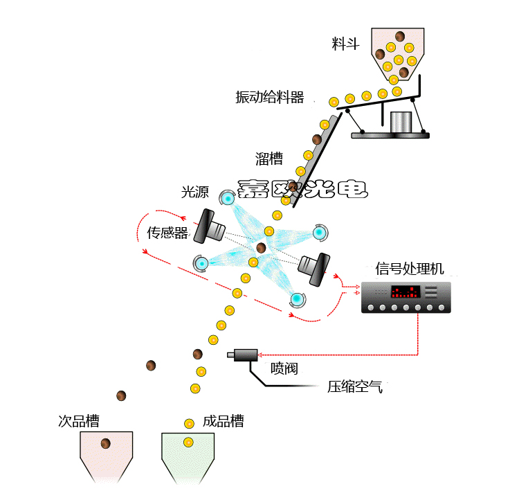 大米色选机工作原理